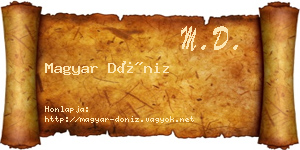 Magyar Döniz névjegykártya